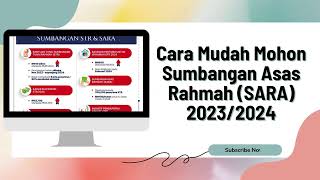 Cara Semak Kelayakan atau Mohon Sumbangan Asas RahmahSARA 20232024 [upl. by Relly693]