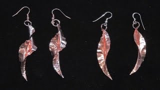 Copper Foldformed Earrings [upl. by Siward]