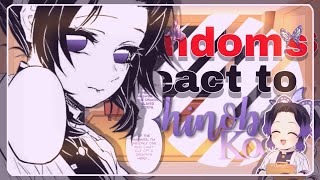 • 🦋 • Fandoms react to Shinobu Kocho • 19  ‼️ MANGÁ SPOLEIRS ‼️  🇧🇷🇺🇲 • • 🦋 • [upl. by Eliga495]