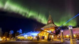 Northern lights in Santa Claus hometown Rovaniemi Lapland Finland aurora borealis travel video [upl. by Guria258]