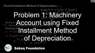 Problem 1 Machinery Account using Fixed Installment Method of Depreciation [upl. by Atelahs]