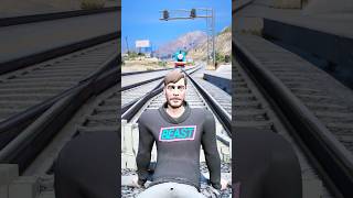 GTA V MRBEAST SAVED BY ELON MUSK FROM THOMAS THE TRAIN shorts [upl. by Novrej274]