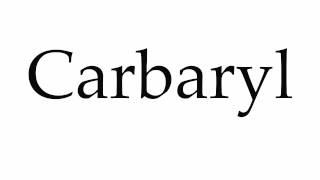 How to Pronounce Carbaryl [upl. by Ecirehc784]