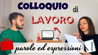 Dialogo COLLOQUIO di LAVORO  Espressioni e Parole Italiano Commerciale  Business Italian 🤓 [upl. by Bevin]