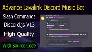 How to Make Lavalink Discord Music Bot With Source Code  Spotify  247 Music Bot in VC [upl. by Erolyat]