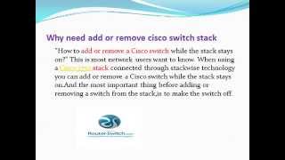 Adding or removing a Cisco 3750 stack [upl. by Labina]