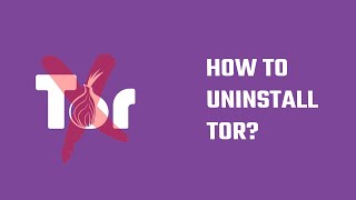 How to uninstall TOR browser [upl. by Alyahc113]