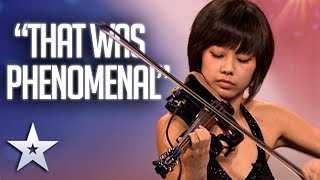 Violinist delivers a FIERCE performance  Unforgettable Audition  Britains Got Talent [upl. by Lamond]