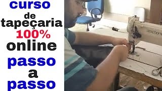 Como costurar com máquina de tapeçaria curso de tapeçaria passo a passo [upl. by Nosemyaj]