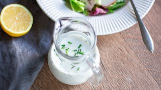 Joghurt Dressing  einfaches Salatdressing selber machen 🥗 [upl. by Bogie]