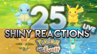 25 Pokemon shiny live reaction  Pokemon Lets GO [upl. by Esir]