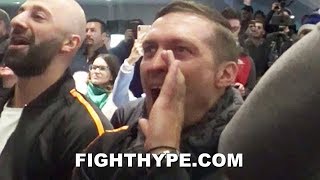 USYK HYPES UP CROWD FOR LOMACHENKO CHANTS quotLOMA LOMAquot AT WEIGHIN FOR PEDRAZA CLASH [upl. by Raval]