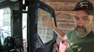 Tinting Polaris Ranger windows with Walmart window tint [upl. by Ynnob]