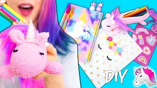 DIY Unicorn School Supplies Learn How To Make Cutest Unicorn Crafts [upl. by Kato531]