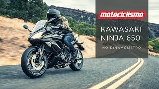 TESTE KAWASAKI NINJA 650 2018 NO DINAMÔMETRO [upl. by Aicekat]