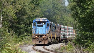 MEC 7620 leads CSX L072 West on the Waterville Subdivision 82724 [upl. by Gustavo]