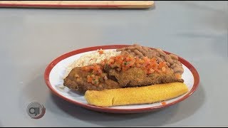 Receta Ají Milanesa de res con arroz primavera porotos y plátanos horneados [upl. by Mosa492]