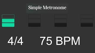 Metronome  75 BPM [upl. by Negriv12]