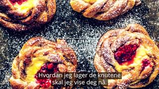 Lise Finckenhagen Kanelknuter med vaniljekrem og bringebærsyltetøy [upl. by Sema]