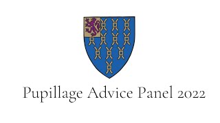 Pupillage Advice Panel 2022 [upl. by Alisan]