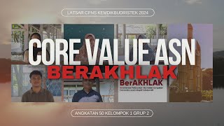 Penerapan Core Value ASN BerAKHLAK  Latsar CPNS Kemdikbudristek Tahun 2024 [upl. by Llewoh]