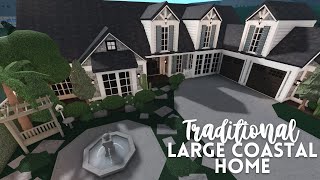 bloxburg  🌴 traditional coastal large family home ꒰ house layout build amp tour ꒱ [upl. by Madelon]