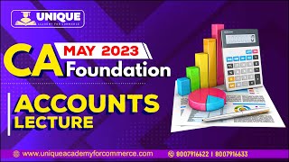 CA Foundation  Accounts  Lecture 60  For May 2023 [upl. by Gerstein]