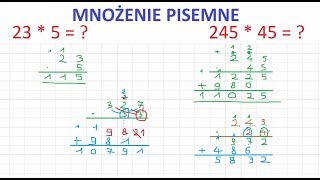 Jak mnożyć pisemnie liczby  przykłady zadań z matematyki  ForumWiedzy [upl. by Oiceladni]