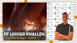 Drum mee met Queen  A Kind Of Magic  Online Drumles [upl. by Ameen722]