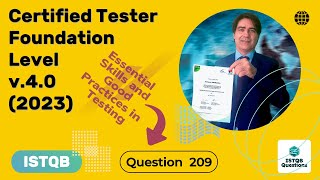 ISTQB Foundation level v40 2023 Question 209 [upl. by Nicholl]