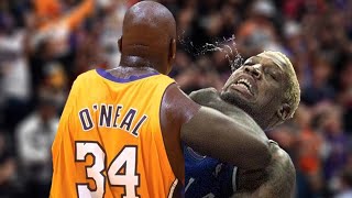 Shaquille ONeal vs Dennis Rodman Most Heated Moments Compilation [upl. by Auric]