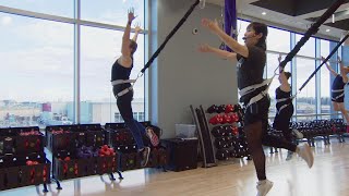 Aerial bungee class delivers tough workout with lowimpact moves [upl. by Akla]