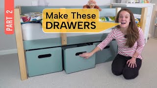 Make these Drawers for Under Bed Storage  Part 2  PLANS [upl. by Roberta133]