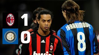 Ronaldinho UMILIA Ibrahimovic in un DERBY storico  MILAN vs INTER 0809 [upl. by Theodoric]