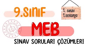 MEB 9 SINIF MATEMATÄ°K ORTAK SINAV SORU Ã‡Ã–ZÃœMLERÄ°  1 SINAV 1SENARYO [upl. by Lamar]