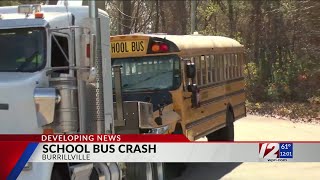 2 adults 3 students injured in Burrillville school bus crash [upl. by Bobine]