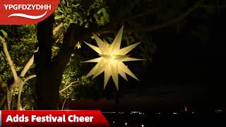 YPGFDZYDHH 18quot Moravian Star Tree Top Star Light Holiday Party Outdoor Indoor Decoration [upl. by Adriana]