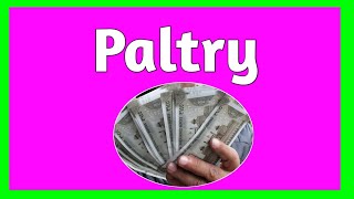 paltry meaning in hindi  paltry synonyms dailyvocabulary [upl. by Hellene]