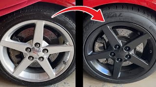 How To Paint Rims FAST and CHEAP Best Method [upl. by Nylasor]