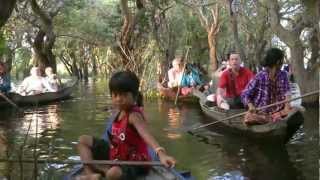 CAMBODIA kampong kompong Phluk Tonle Sap Lake hdvideo [upl. by Neitsabes144]