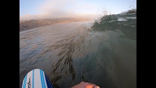 23ft perfect waves Rincon Point  surfing POV [upl. by Avevoneg]