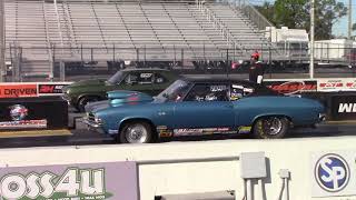 MOTOR SHORTS Chevelle Vs Nova 18Mile Drag Race at BMP [upl. by Jarrid]