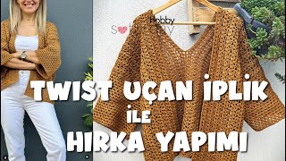 TWIST  Uçan İplik İle Hırka Yapımı kendinyap örgü [upl. by Airdua]