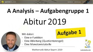 Mathe Abitur Bayern 2019 Analysis Teil A Gruppe 1 Aufgabe 1 [upl. by Crin922]