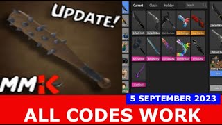 ALL CODES WORK 🌈FREE Murder Mystery K ROBLOX  September 5 2023 [upl. by Oremar291]