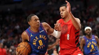 Denver Nuggets vs Portland Trail Blazers  Full Game Highlights  March 23 202324 NBA Season [upl. by Elleuqar836]