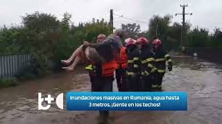 Inundaciones masivas en Rumanía agua hasta 3 metros ¡Gente en los techos [upl. by Powell776]