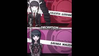 Celestia Ludenburg VS Sayaka Maizono Intelligence edit danganronpa [upl. by Hgiel812]