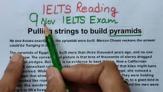 ielts reading tips  9nov2023 ieltsrecent exam READING  ieltsexam reading answers [upl. by Senoj]