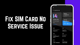 How to Fix No Service Sim Card Problem Solve [upl. by Gnut744]